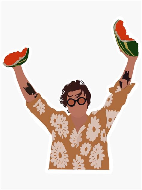 Harry Styles Watermelon Sugar Sticker By Juliapatteson Redbubble