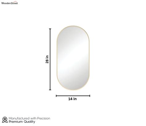 Buy Oblong Decorative Mirror Gold Online In India At Best Price