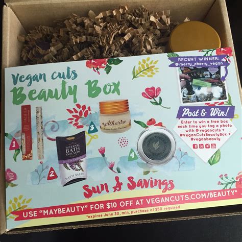 May 2015 Vegan Cuts Beauty Box Review Vegan Beauty Review Vegan And