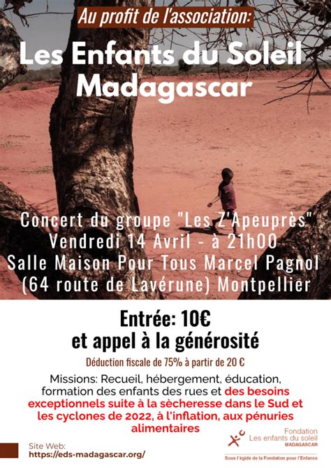 Concert Exceptionnel Au Profit Des Enfants Du Soleil Madagascar Les