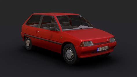 Citroen Ax Buy Royalty Free 3d Model By Codexito [eb2d67c] Sketchfab Store