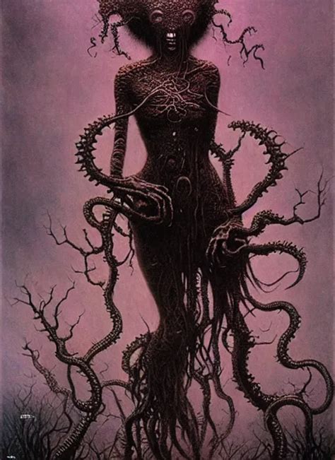 Lovecraftian Girl By Beksinski And Luis Royo Stable Diffusion Openart