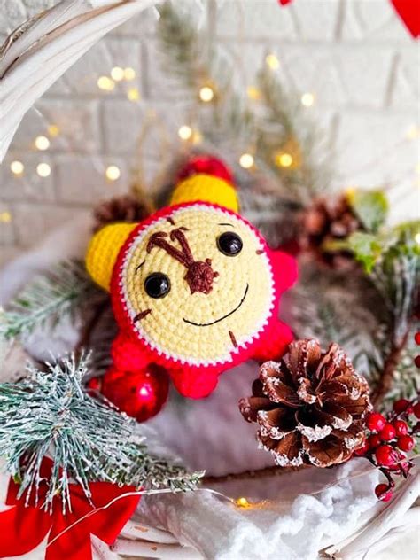 Ornamento Reloj Navidad Pdf Amigurumi Patr N Gratis Lovelycraft