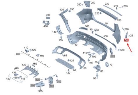 NEW MERCEDES BENZ GLA H247 REAR BUMPER RIGHT SIDE COVER A2478851806