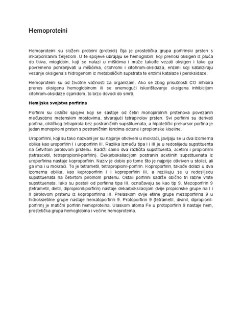 Hemoproteini | PDF
