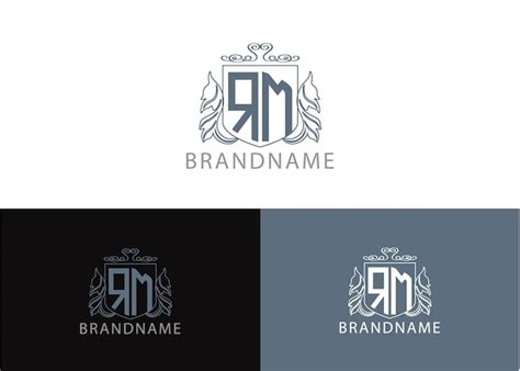 Premium Vector Modern Monogram Initial Letter Rm Logo Design Template