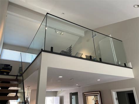 Encinitas Ca Custom Glass Stair And Loft Railing Patriot Glass And Mirror San Diego Ca