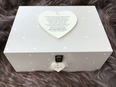 Personalised Very Large Memory Box In Memory Of Daughter Memorial Or Son Or Any Name Mum Dad