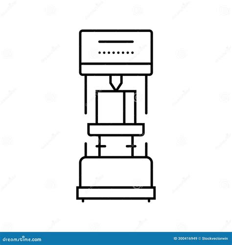 Hardness Testing Materials Engineering Line Icon Vector Illustration