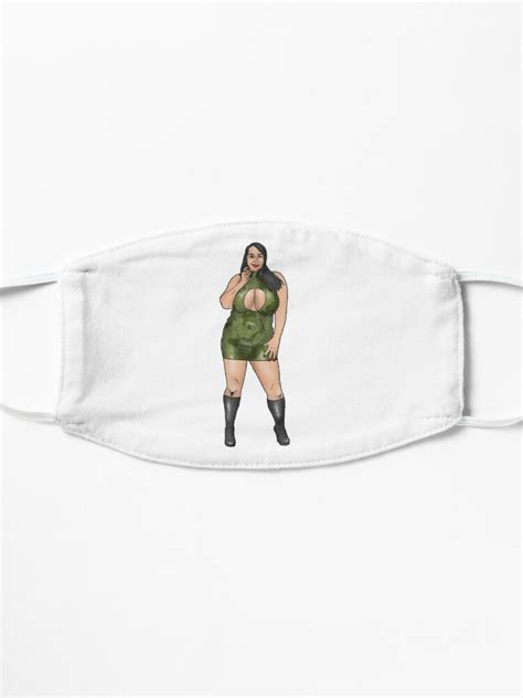 BBW Pin Up In A Latex Camouflage Dress Mask By PinUpsandPulp Redbubble