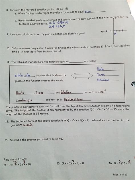 Solved Quadratics And Factored Form Xplore Name Date Period Chegg