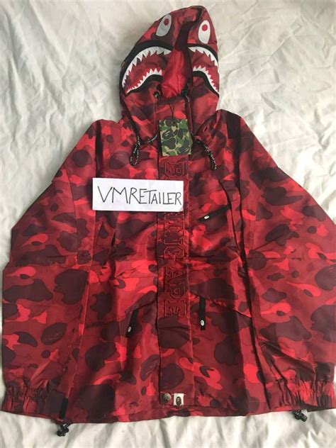 Bape Jacket Hoodie Windbreaker Red Camo Size M In Wimbledon London Gumtree