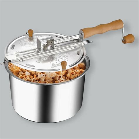 Whirley Pop Timeless Set Stovetop Popcorn Popper Maker Hand Crank Hardwood Artofit