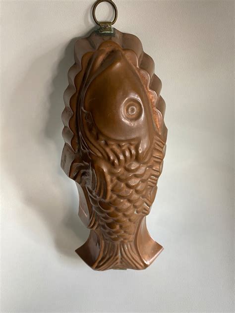 Vintage Copper Fish Mold Etsy