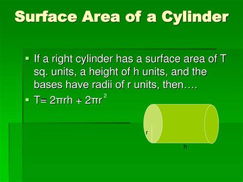 Ppt 124 Surface Areas Of Cylinders Powerpoint Presentation Free