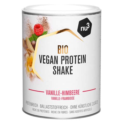 Nu3 Bio Vegan Protein Shake Vanille Himbeere 400 G Shop Apotheke At