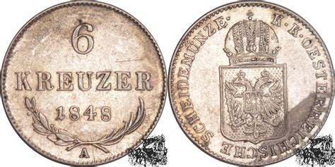 6 Kreuzer 1848 A Österreich f stplfr MA Shops