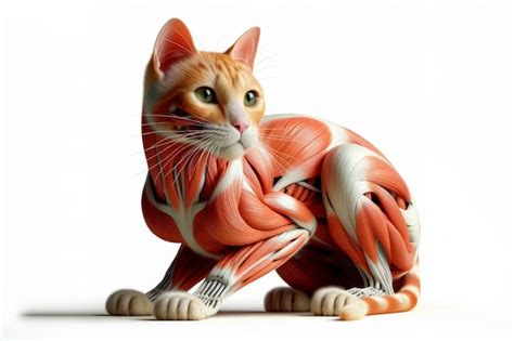 Premium Photo Cat Anatomy Showing Body And Head Face With Muscular