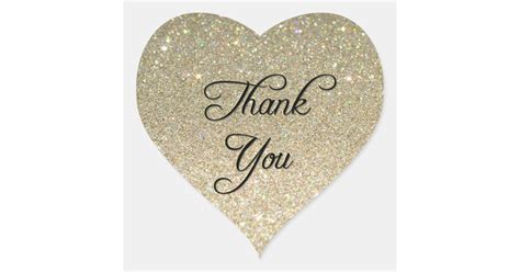 Glitter Thank You Sticker Zazzle