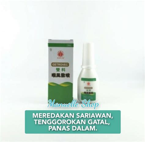 Getrovec Spray Original Hau Fung San Semprot Obat Sariawan Sakit