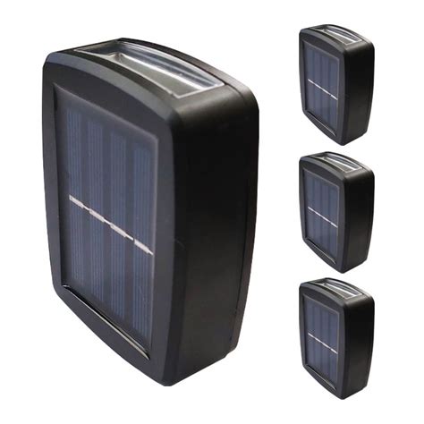 Ripley PACK 4 FOCOS MURO APLIQUE LED SOLAR PARA JARDÍN