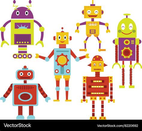 Cute robot Royalty Free Vector Image - VectorStock