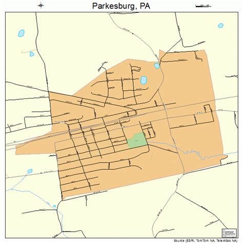 Parkesburg Pennsylvania Street Map 4258032