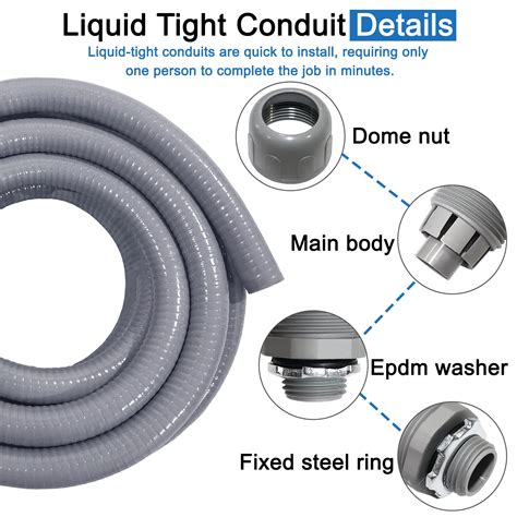 Snapklik Liquid Tight Conduit And Connector Kit Inch Ft