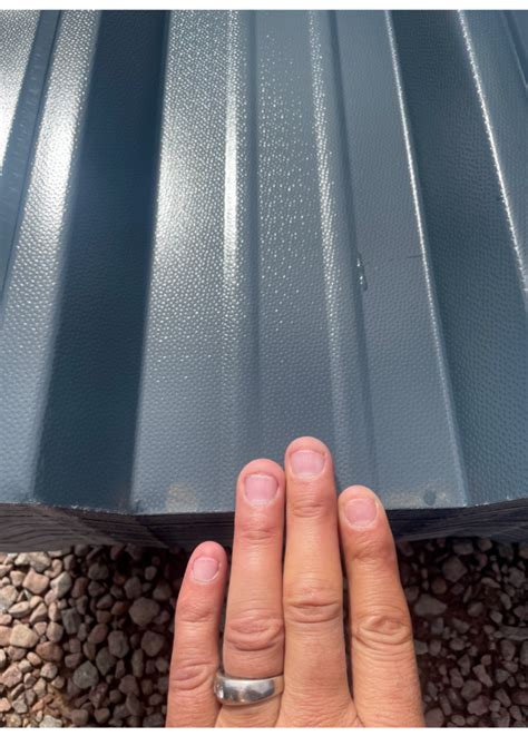 Anti Con Backing Plastic Coated Anthracite Grey Box Profile Roofing