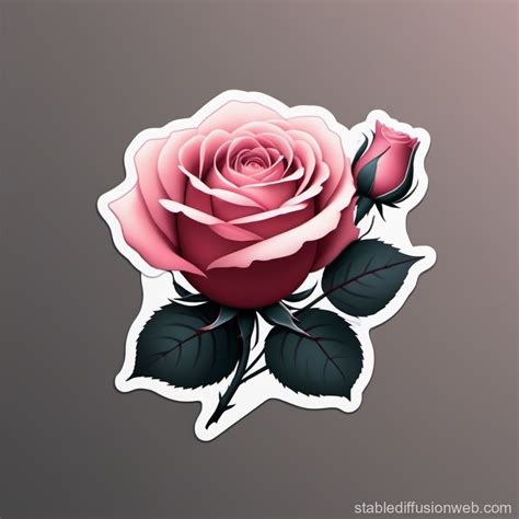 Minimalistic Rose Vector Sticker For Cs2 Stable Diffusion Online