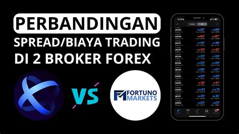 Perbandingan Spread Biaya Trading Di Broker Forex Octafx Vs Fortuno