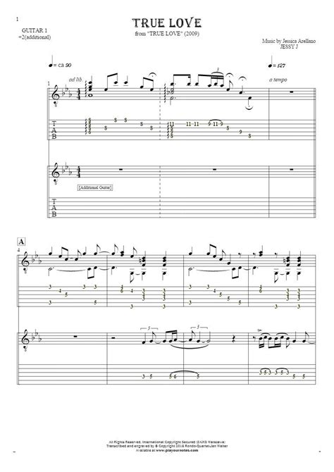 True Love sheet music by Jessy J. From album True Love (2009). Part ...