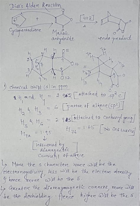 [Solved] Diels- Alder reaction of Maleic anhydride with cyclopentadiene ...