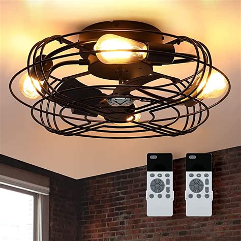 Amazon Low Profile Caged Ceiling Fan With Lights And Remote