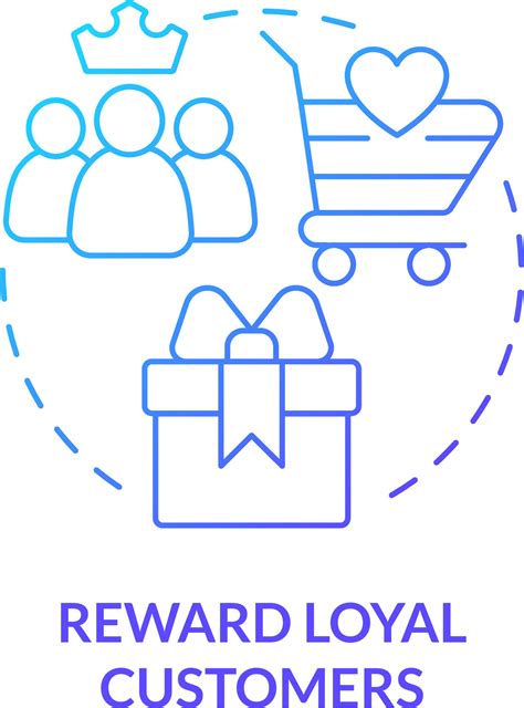 Reward loyal customers blue gradient concept icon. Bonus program