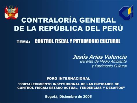 PPT CONTRALORÍA GENERAL DE LA REPÚBLICA DEL PERÚ PowerPoint