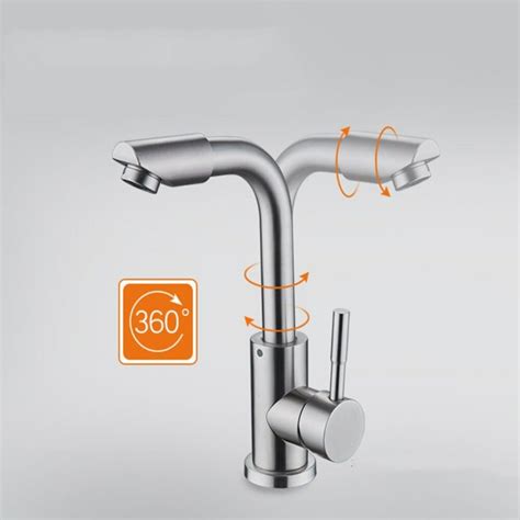 Medencében Csaptelepek Fürdőszoba Mosdóval Rozsdamentes Acél Deck Szerelt Hot Cold Csaptelep Egy