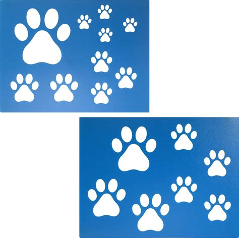 Amazon 16pcs Paw Stencil Plastic Bear Paw Stencil Small Cat Paw