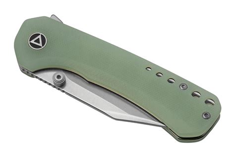 QSP Knife Kestrel QS145 A2 Stonewashed Jade G10 Pocket Knife