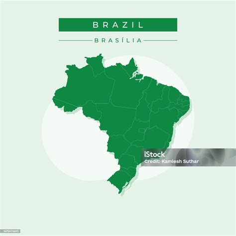 Vector Illustration Vector Of Brazil Map Brazil Stock Illustration