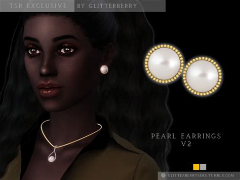 The Sims Resource Pearl Earrings V