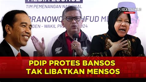 Hasto Pembagian Bansos Jangan Dipolitisasi YouTube