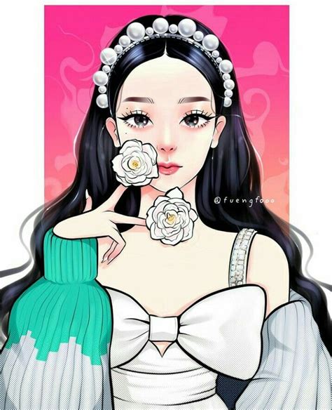 Jisoo Black Pink Fanart Fan Art Coloring Book Art Digital Art Girl