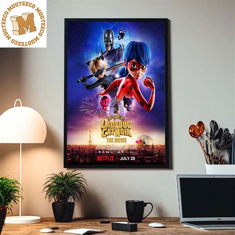 Miraculous Lady Bug And Cat Noir The Movie Official Home Decor Poster