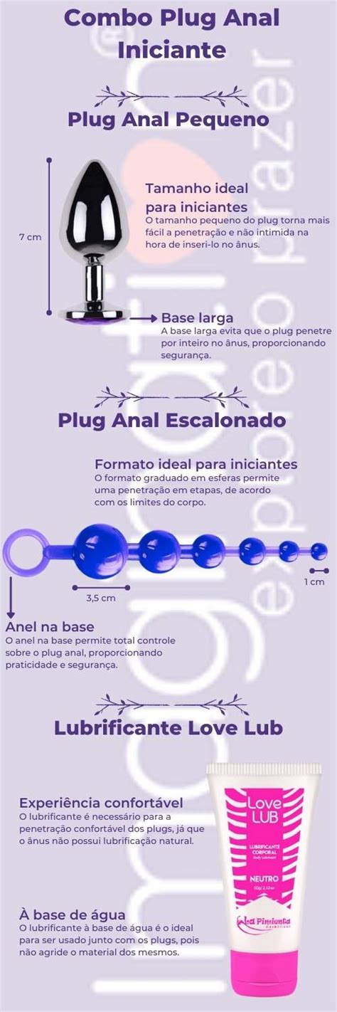 Combo Plug Anal Iniciante Imagination Sex Shop