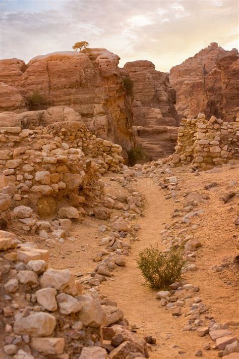 Al Beidha Prehistoric Settlement Petra Jordan Stock Image Image Of
