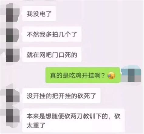 绝地求生 一男子网吧开挂吃鸡被直接砍死 网友 过审又难了