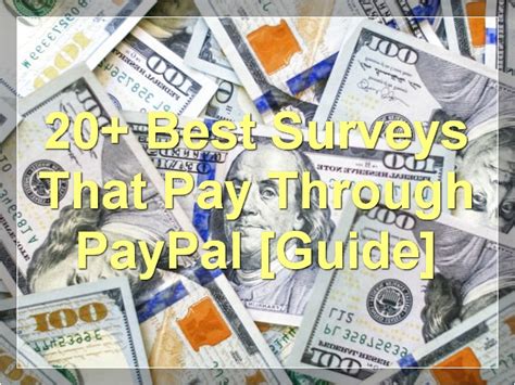 Best Surveys That Pay Through Paypal Guide Moneyreadme