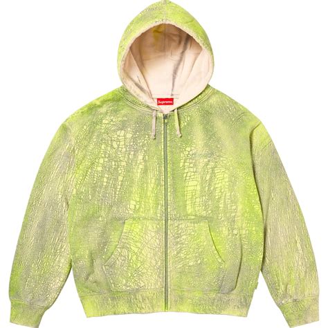 Crackle Zip Up Hooded Sweatshirt Fall Winter 2023 Supreme