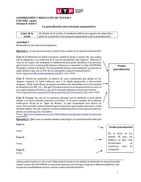 La Generalizaci N Como Estrategia Argume Soria Ram Rez Jade Udocz